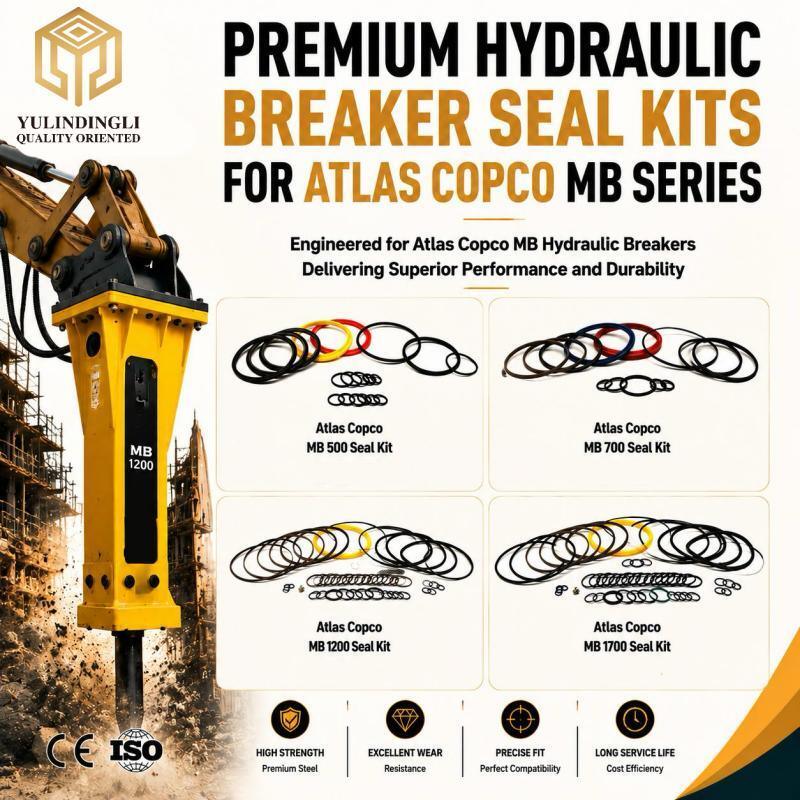 High Temperature Wear Resistant Hydraulic Breaker Seal Kits FKM O Rings For Atlas Copco