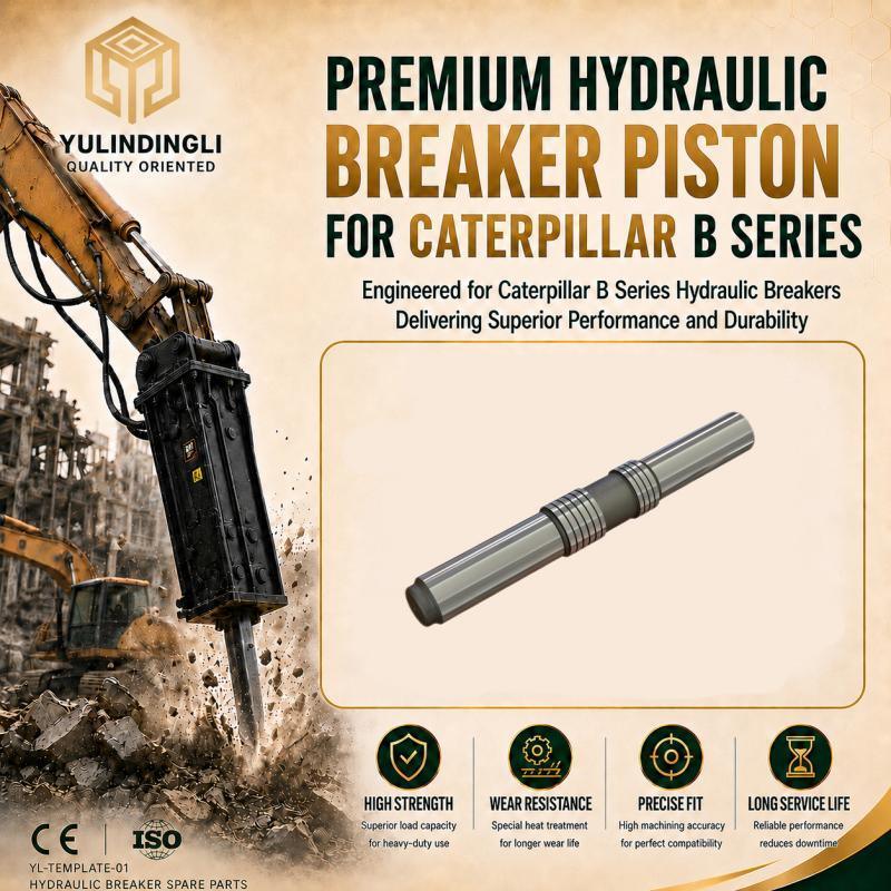 CAT Hydraulic Breaker Spare Parts Impact Wrench Piston For Excavator Demolition Hammer