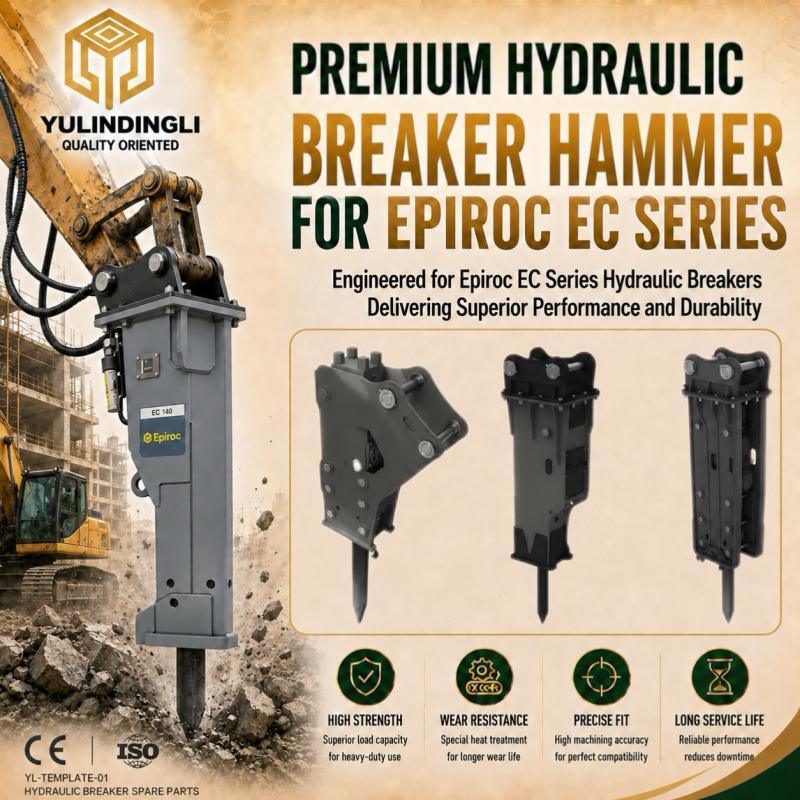 Epiroc EC Series Rock Breaker Hammer For Excavator Demolition And Trenching Jobs