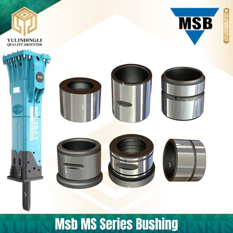 MSB MS Series Hydraulic Breaker Bushing Set for Chisel Guidance and Wear Protection