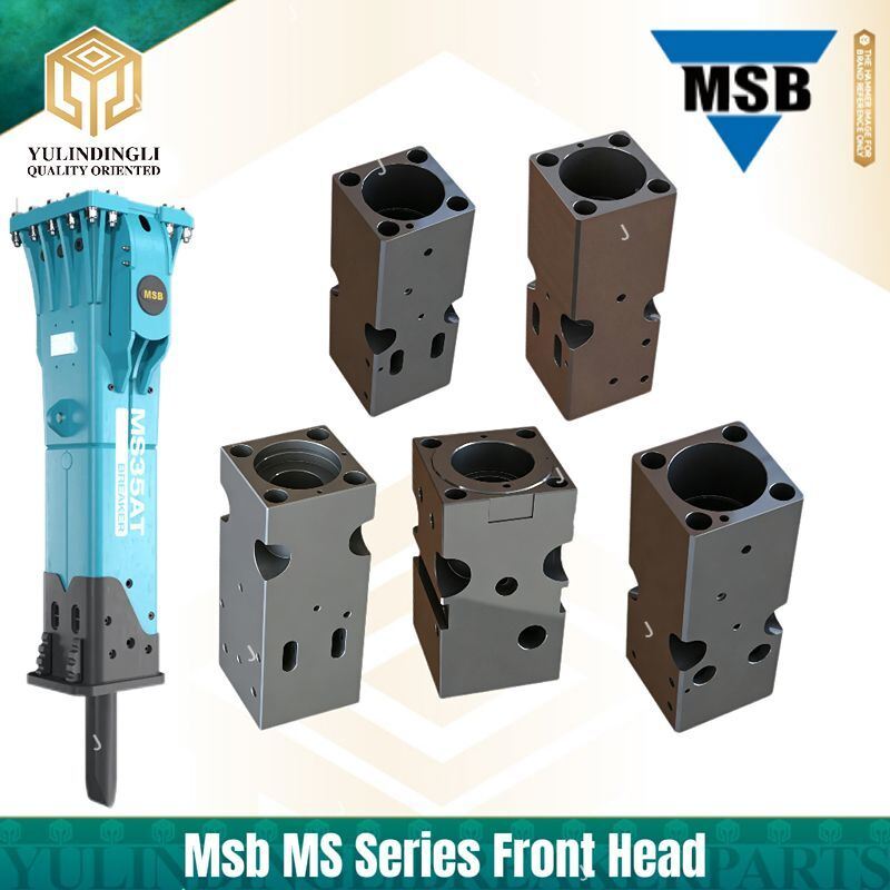 MSB MS Series Hydraulic Breaker Front Head / Back Head for Chisel Support and Tool Guidance