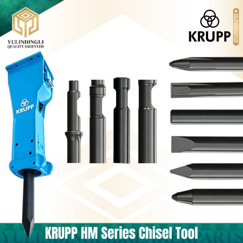 KRUPP Rock Hydraulic Breaker Accessories Chisel HM Series For Excavator ODM